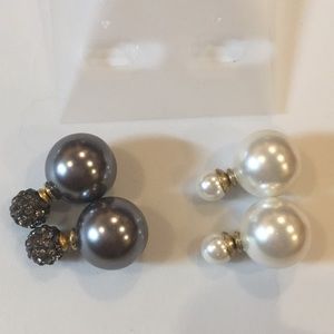 STEELTIME Stainless Steel Faux Pearl Earrings